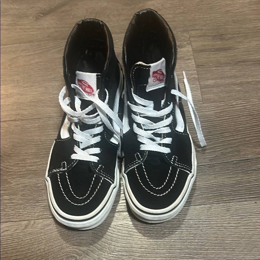 Black and White Lace-Up High-Tops